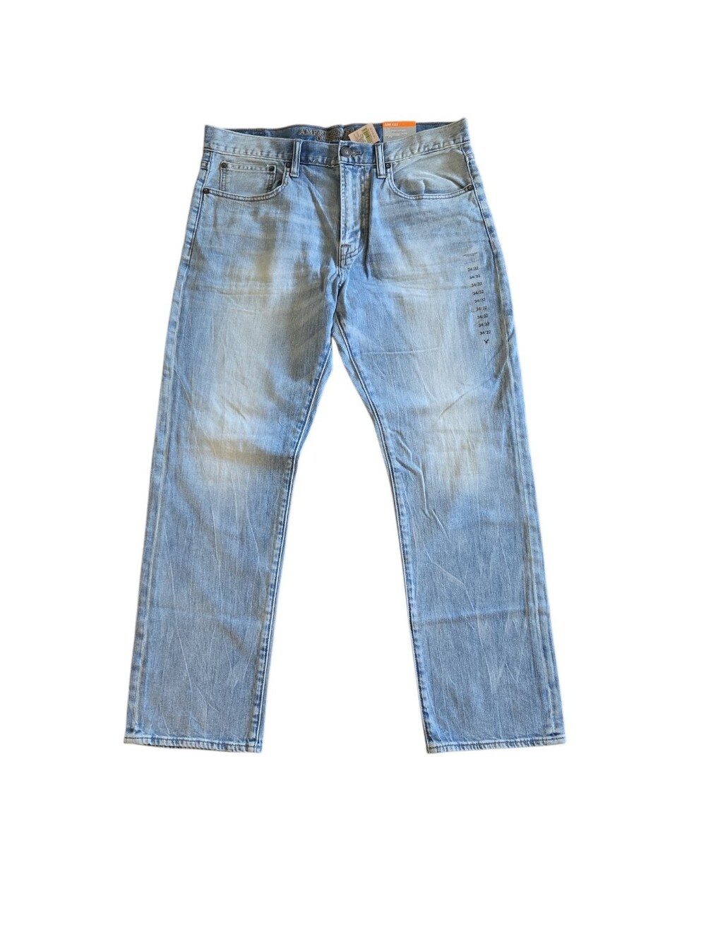 American Eagle Outfitters Relaxed Straight Core Flex Jeans Mens 34x32 Light Wash